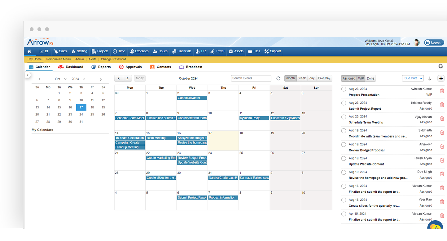 Home Dashboard